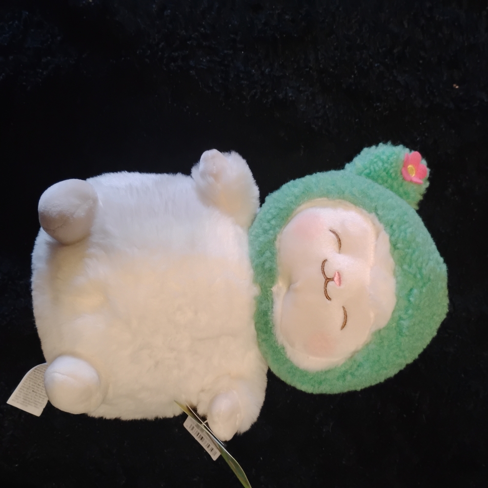 Green Hood Lamb Plush Toy – Soft Small Pet Plush